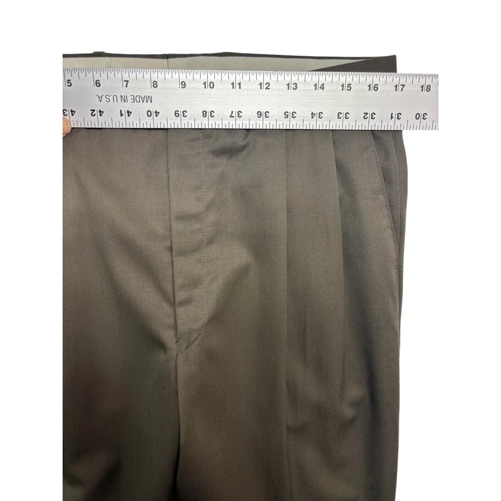 vtg 90s Polo Ralph Lauren 34x32 Olive Green Pants Trousers High Waisted Pleated